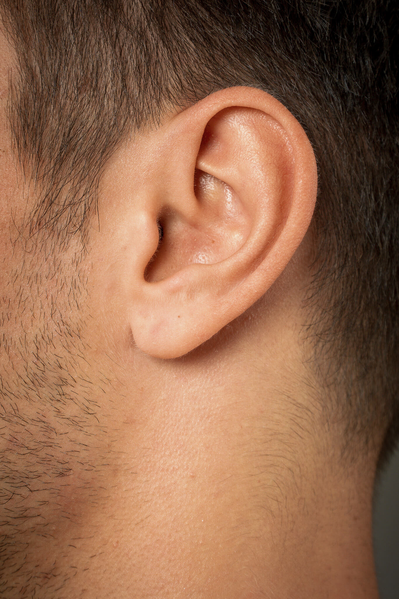 Close up of a man's ear